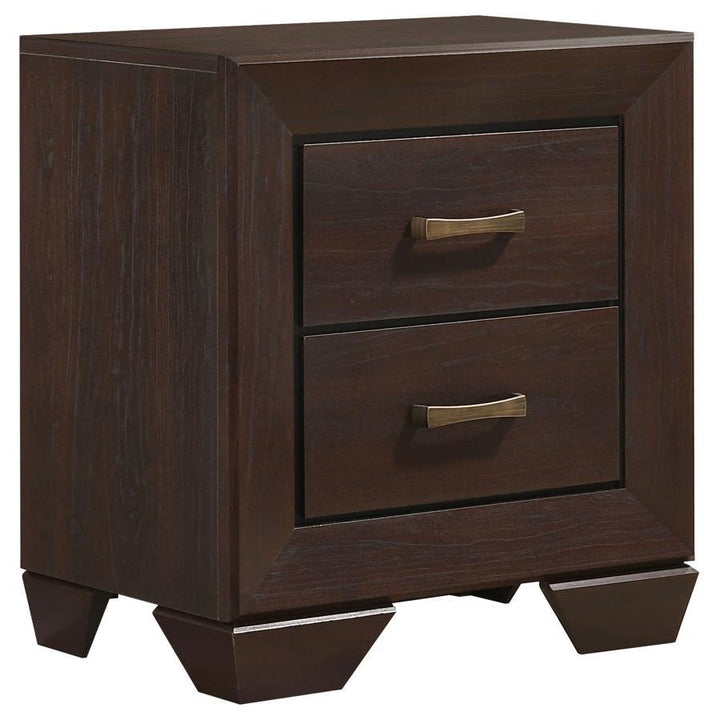 Kauffman - 2 - Drawer Nightstand - Dark Cocoa Accent Nightstand modern furniture Contempo Furniture