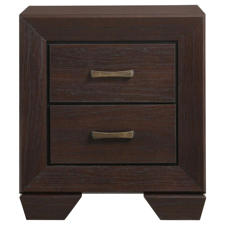 Kauffman - 2 - Drawer Nightstand - Dark Cocoa Accent Nightstand modern furniture Contempo Furniture