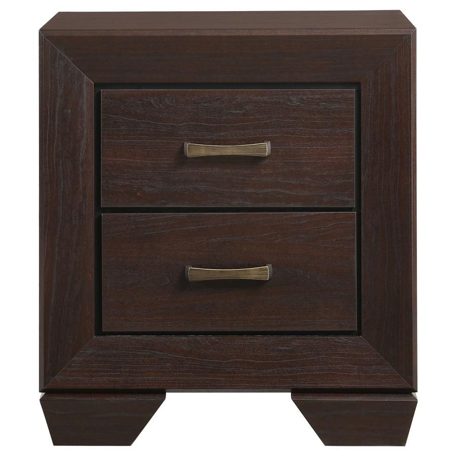 Kauffman - 2 - Drawer Nightstand - Dark Cocoa Accent Nightstand modern furniture Contempo Furniture