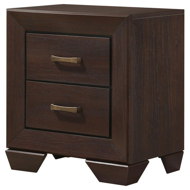 Kauffman - 2 - Drawer Nightstand - Dark Cocoa Accent Nightstand modern furniture Contempo Furniture