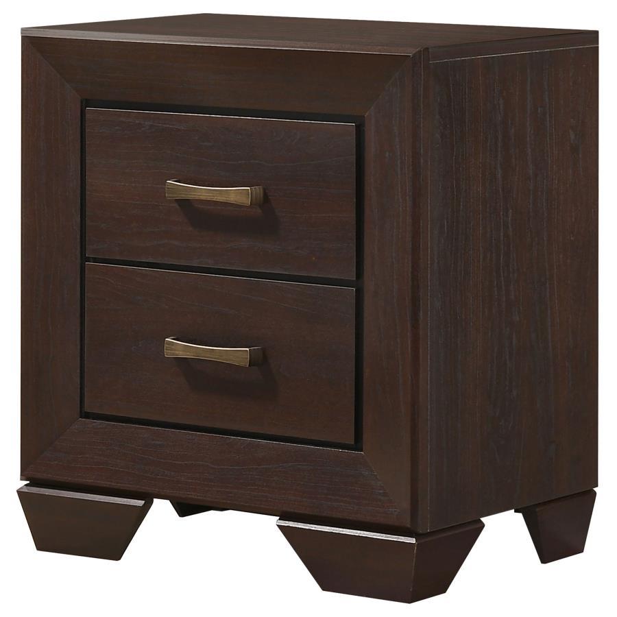 Kauffman - 2 - Drawer Nightstand - Dark Cocoa Accent Nightstand modern furniture Contempo Furniture