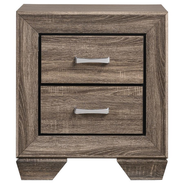 Kauffman - 2 - Drawer Nightstand - Washed Taupe Accent Nightstand modern furniture Contempo Furniture