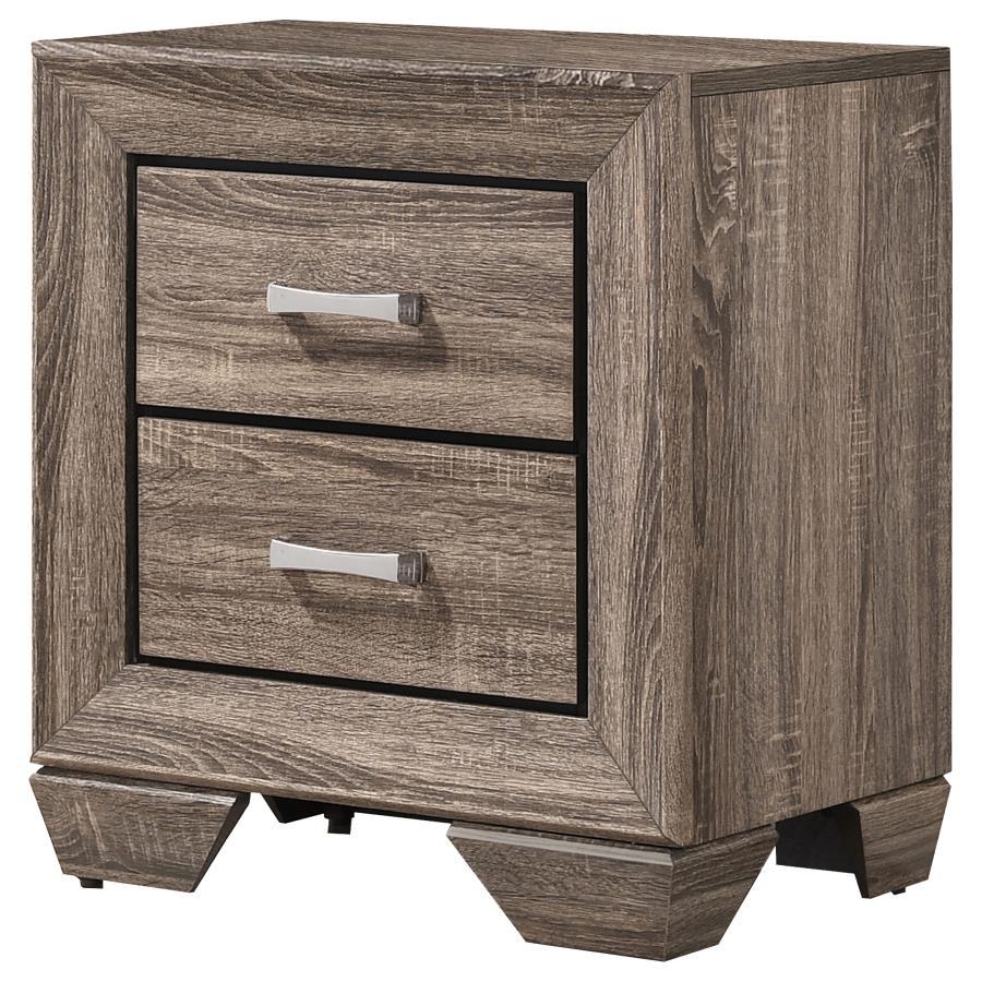 Kauffman - 2 - Drawer Nightstand - Washed Taupe Accent Nightstand modern furniture Contempo Furniture