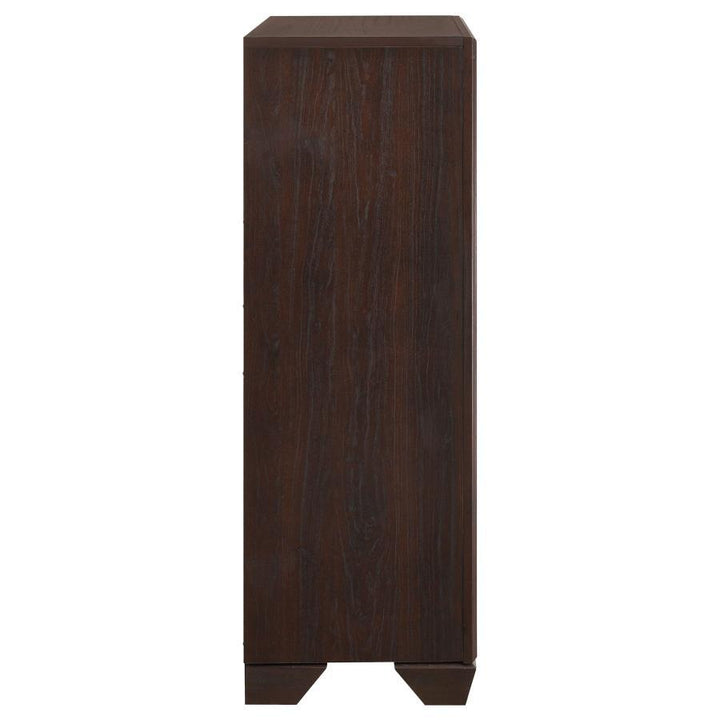 Kauffman - 5 - Drawer Bedroom Chest - Dark Cocoa Accent Chest modern furniture Contempo Furniture
