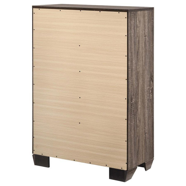 Kauffman - 5 - Drawer Bedroom Chest - Washed Taupe Accent Chest modern furniture Contempo Furniture