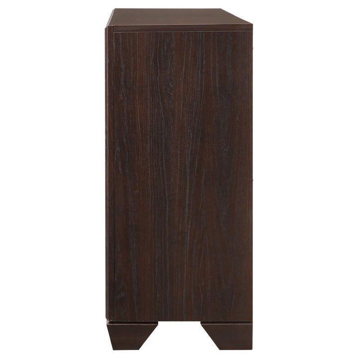 Kauffman - 6 - Drawer Dresser - Dark Cocoa Dressers modern furniture Contempo Furniture
