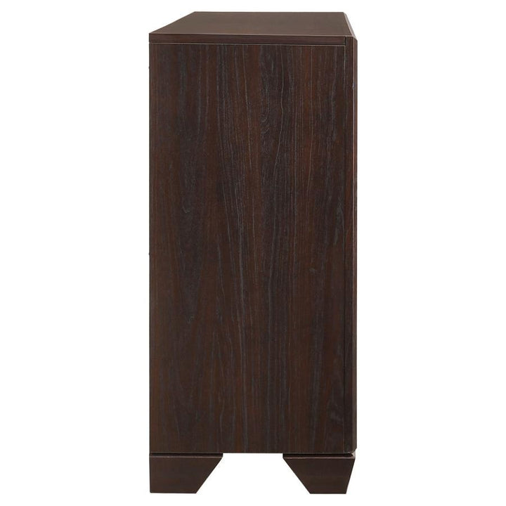 Kauffman - 6 - Drawer Dresser - Dark Cocoa Dressers modern furniture Contempo Furniture