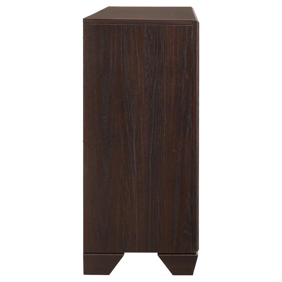 Kauffman - 6 - Drawer Dresser - Dark Cocoa Dressers modern furniture Contempo Furniture