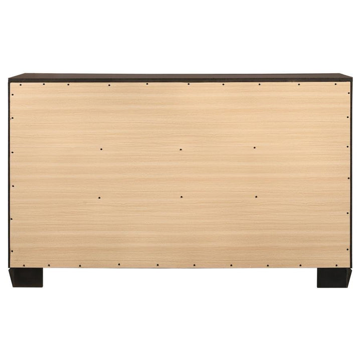 Kauffman - 6 - Drawer Dresser - Dark Cocoa Dressers modern furniture Contempo Furniture