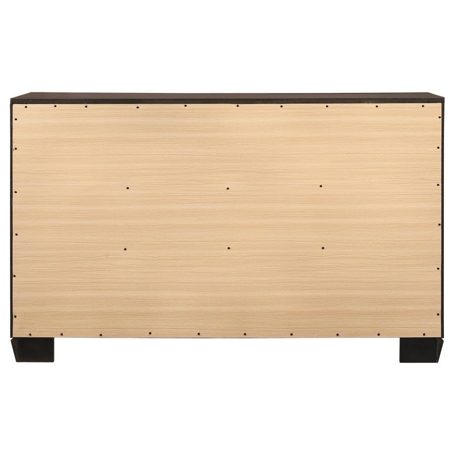Kauffman - 6 - Drawer Dresser - Dark Cocoa Dressers modern furniture Contempo Furniture