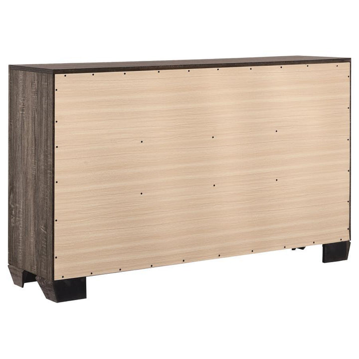 Kauffman - 6 - Drawer Dresser - Washed Taupe Dressers modern furniture Contempo Furniture