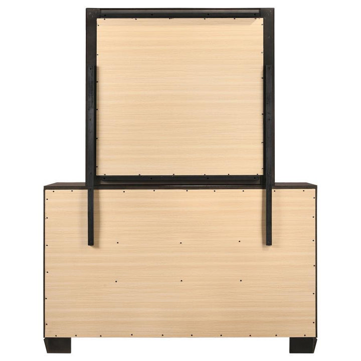 Kauffman - 6 - Drawer Dresser With Mirror - Dark Cocoa Dresser &amp; Mirror modern furniture Contempo Furniture