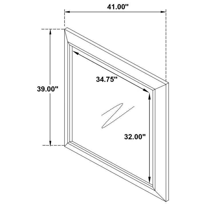 Kauffman - Dresser Mirror - Dark Cocoa Mirror modern furniture Contempo Furniture