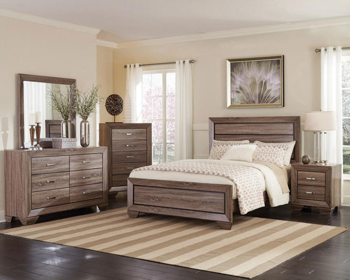 Kauffman - Dresser Mirror - Washed Taupe Mirror modern furniture Contempo Furniture