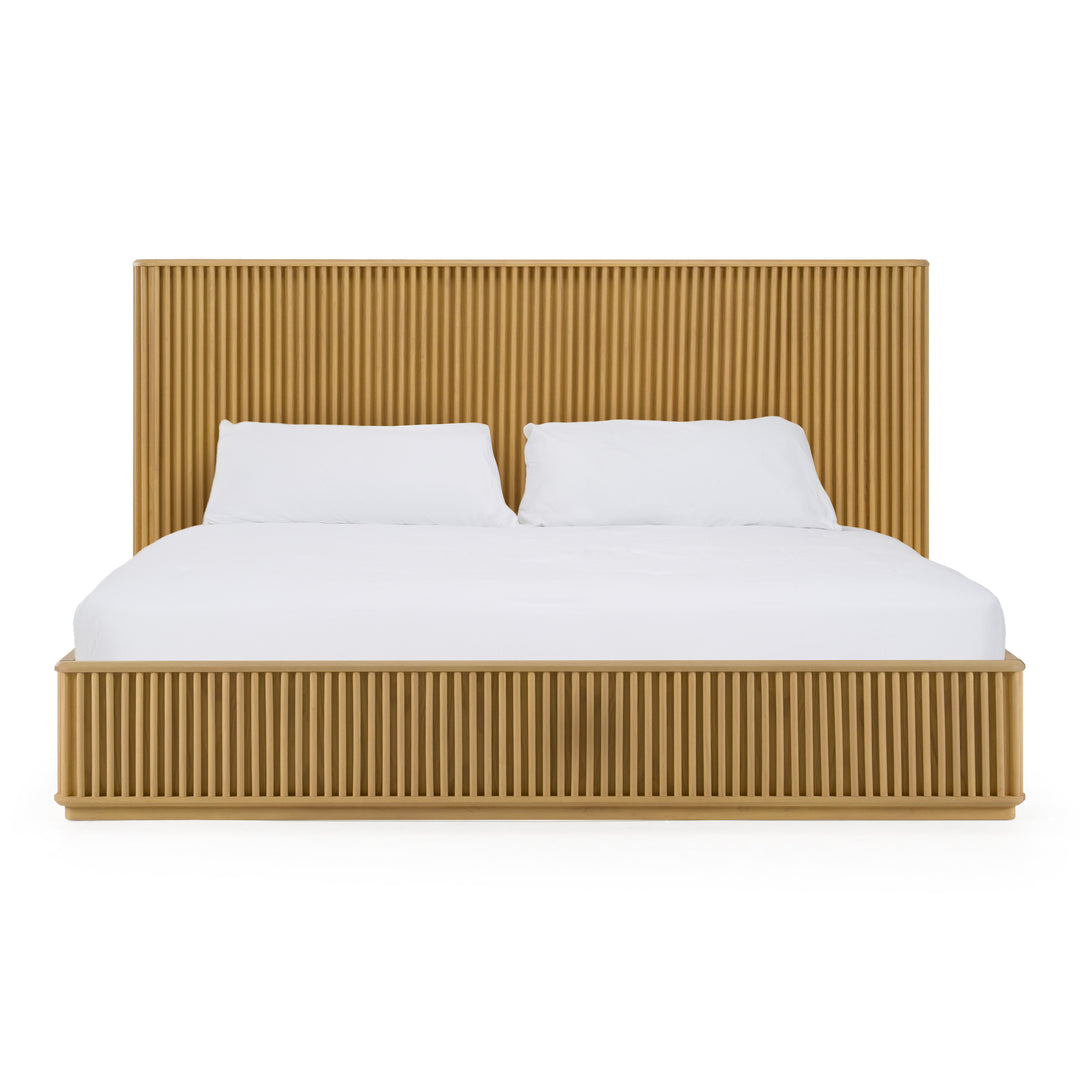 Kayce - Modern Natural Oak Bed