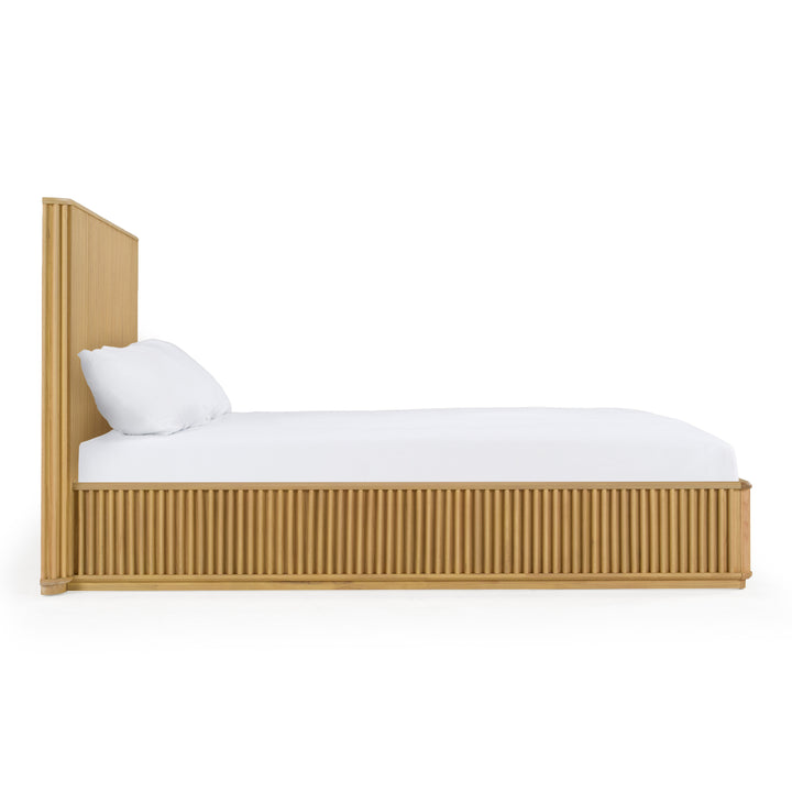 Kayce - Modern Natural Oak Bed
