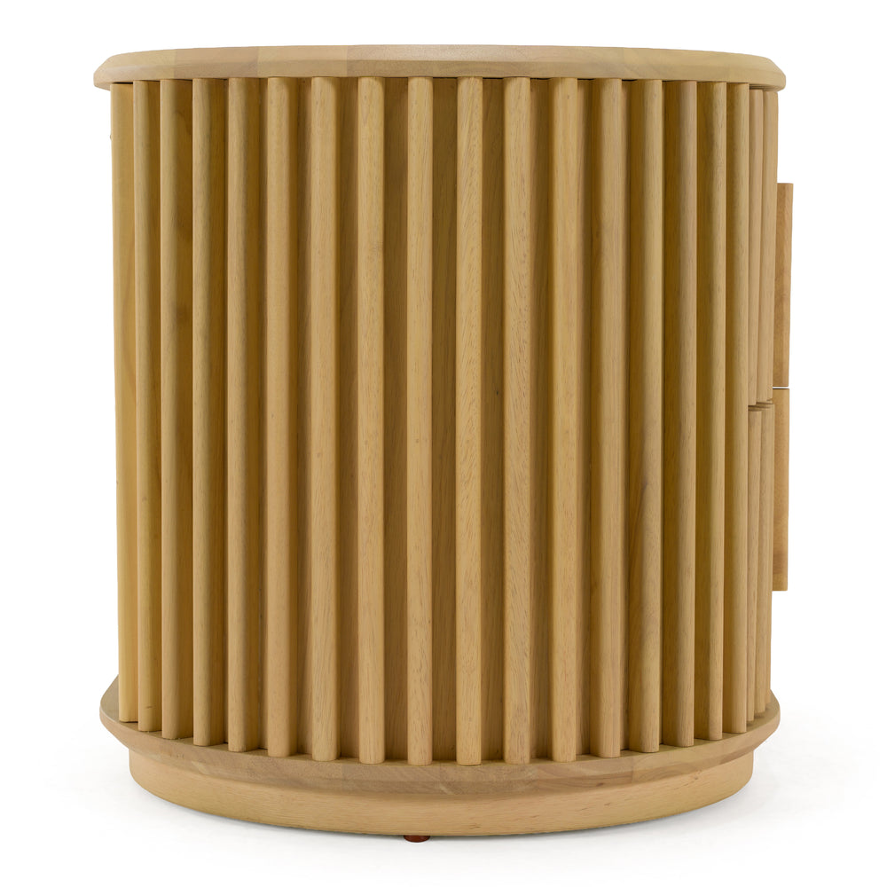 Kayce - Modern Natural Oak Nightstand - View 4