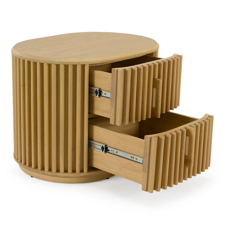 Kayce - Modern Natural Oak Nightstand