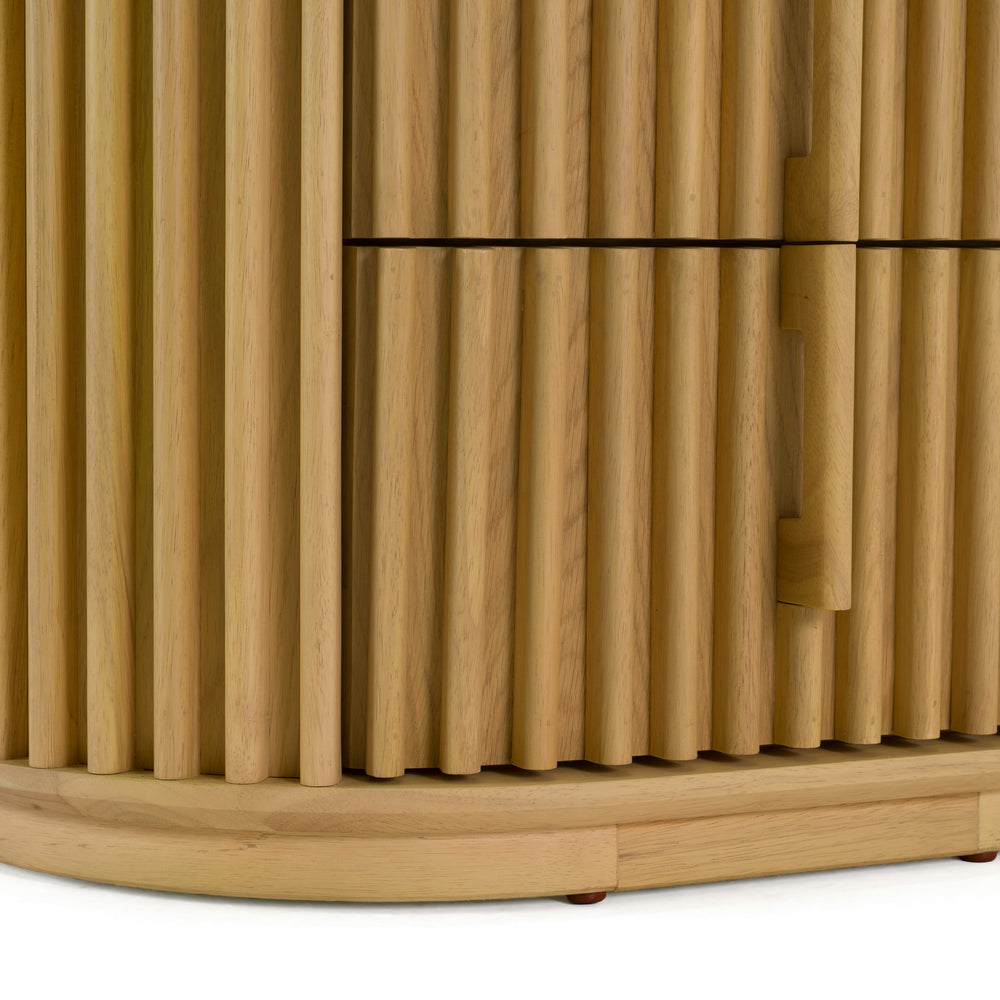 Kayce - Modern Natural Oak Nightstand - View 8