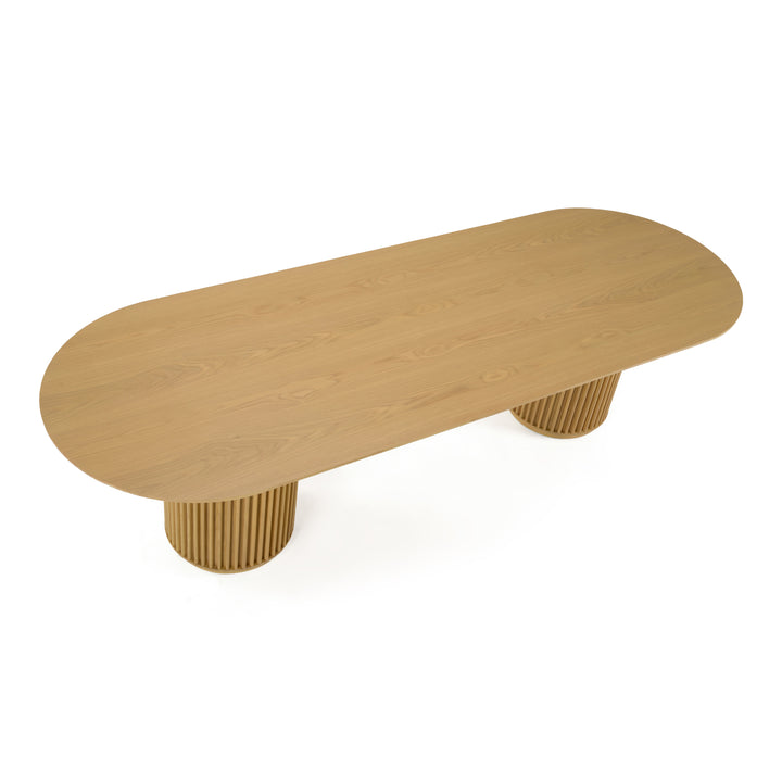 Kayce - Modern Natural Oak Oval Dining Table