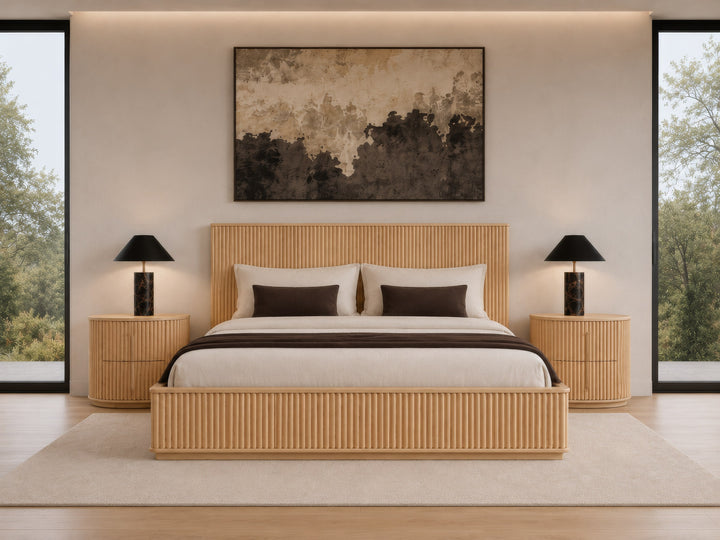 Kayce - Modern Natural Oak 4-Piece Bedroom Set