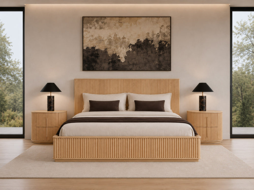 Kayce - Modern Natural Oak 4-Piece Bedroom Set - View 2