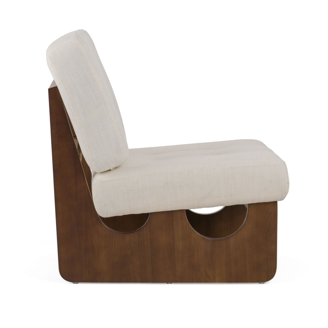 Kaylie  Contemporary Off White Accent Chair