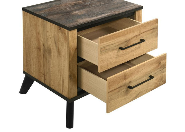 Kaywood - 2 - Drawer Nightstand Bedside Table - Natural Pine Accent Nightstand modern furniture Contempo Furniture