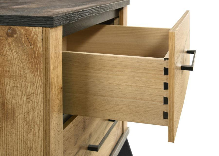 Kaywood - 2 - Drawer Nightstand Bedside Table - Natural Pine Accent Nightstand modern furniture Contempo Furniture