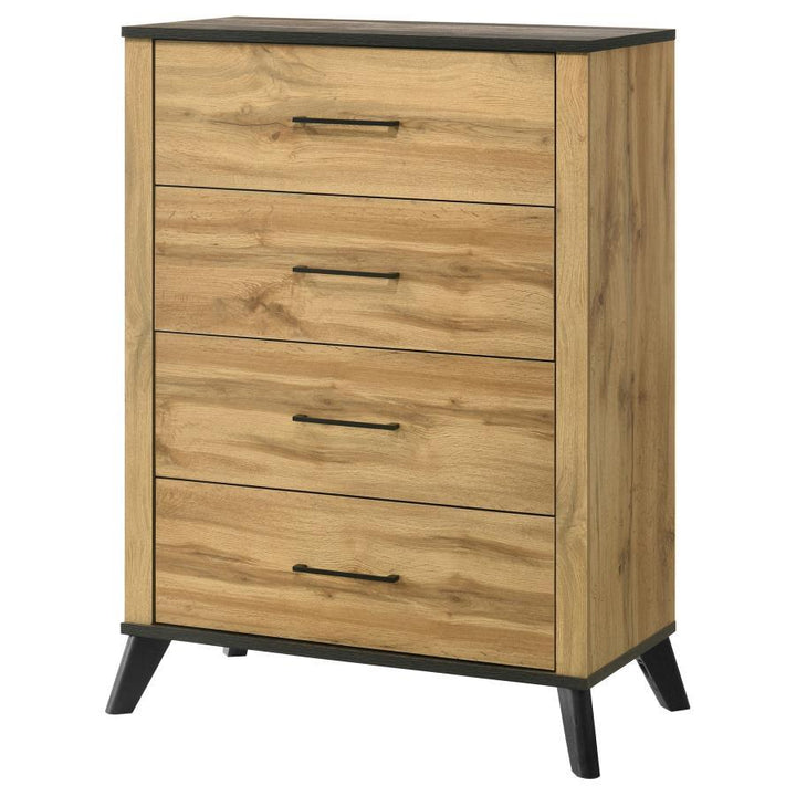 Kaywood - 4 - Drawer Bedroom Chest Of Drawers - Natural Pine Accent Chest modern furniture Contempo Furniture