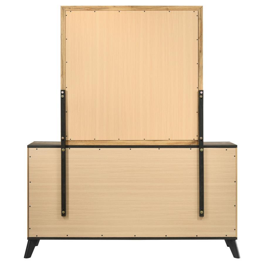 Kaywood - 6 - Drawer Dresser And Mirror - Natural Pine Dresser & Mirror modern furniture Contempo Furniture