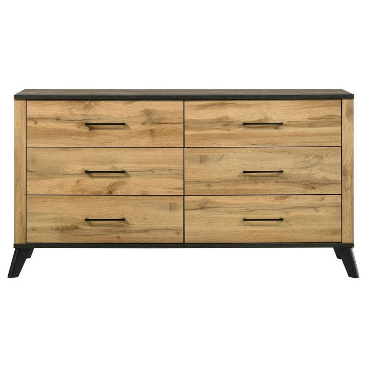 Kaywood - 6 - Drawer Dresser Cabinet - Natural Pine Dressers modern furniture Contempo Furniture