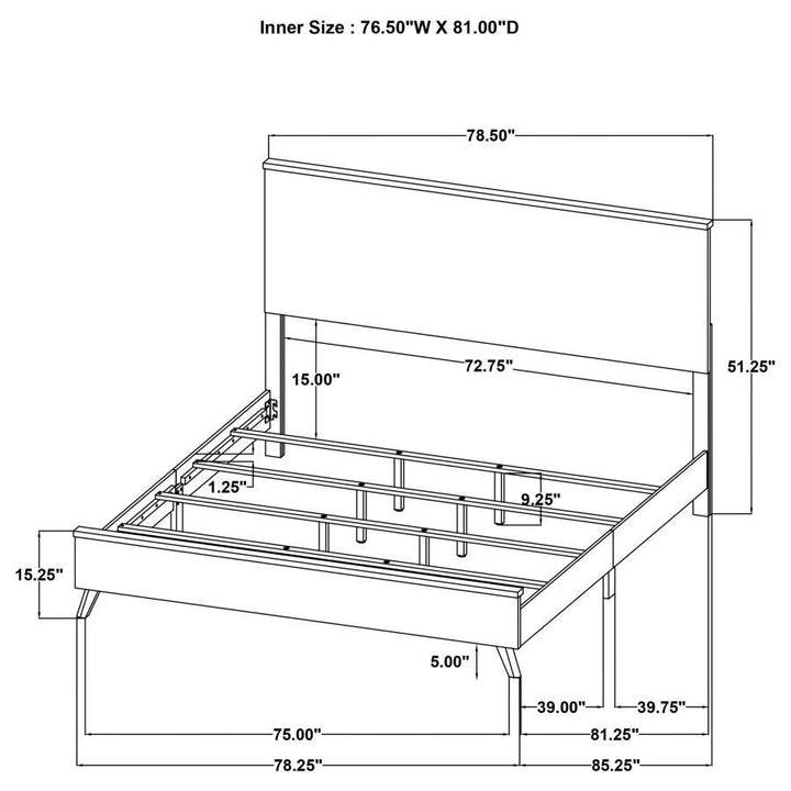 Kaywood - Eastern King Panel Bed - Natural Pine Panel Bed modern furniture Contempo Furniture