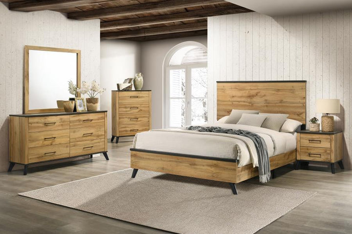 Kaywood - Queen Panel Bed - Natural Pine Panel Bed modern furniture Contempo Furniture