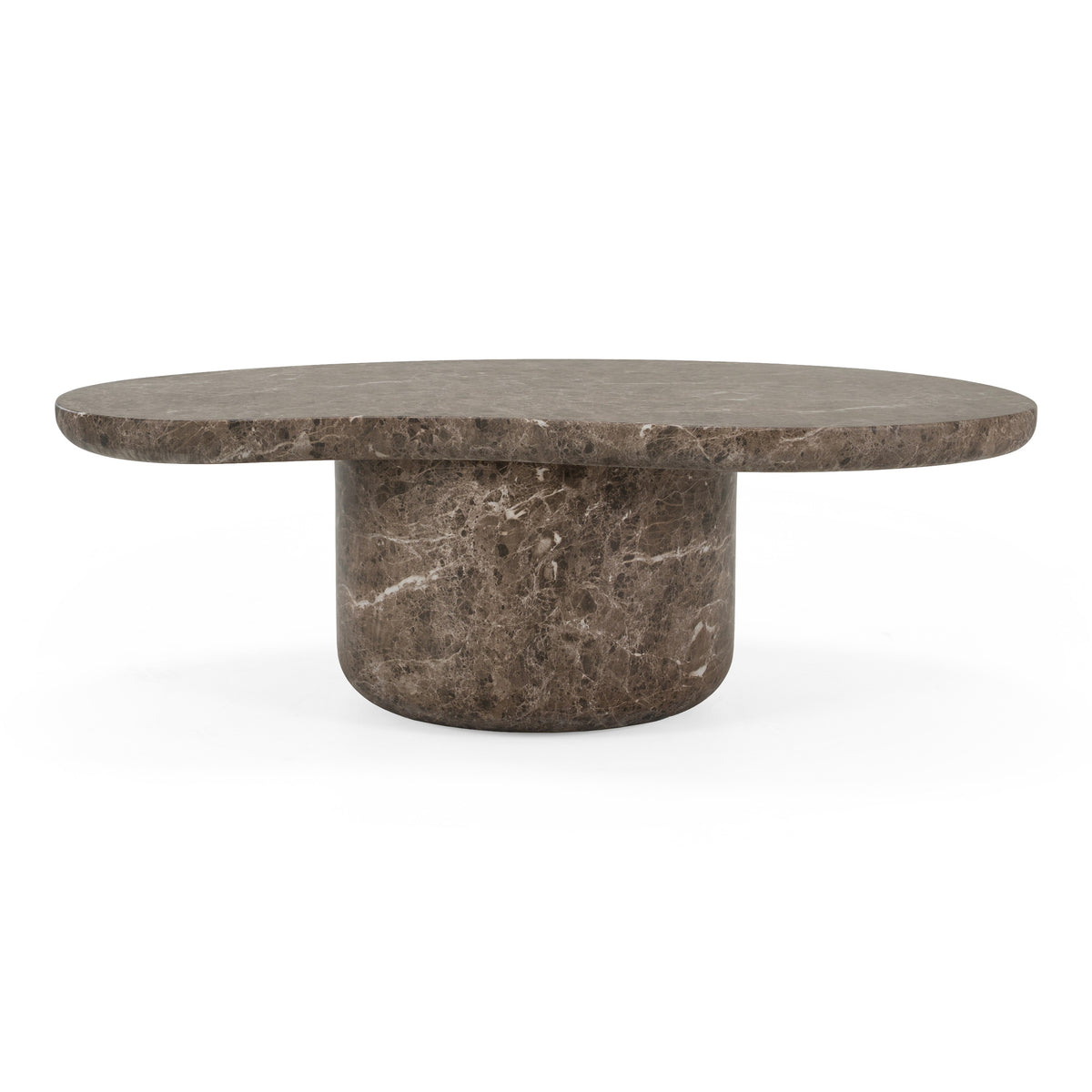 Kazbek - Modern Faux Marble Concrete Coffee Table