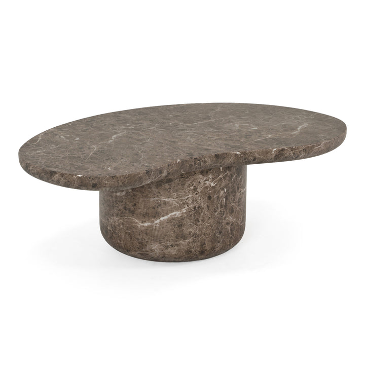 Kazbek - Modern Faux Marble Concrete Coffee Table