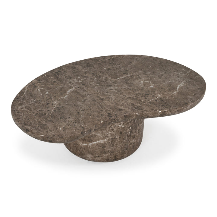 Kazbek - Modern Faux Marble Concrete Coffee Table