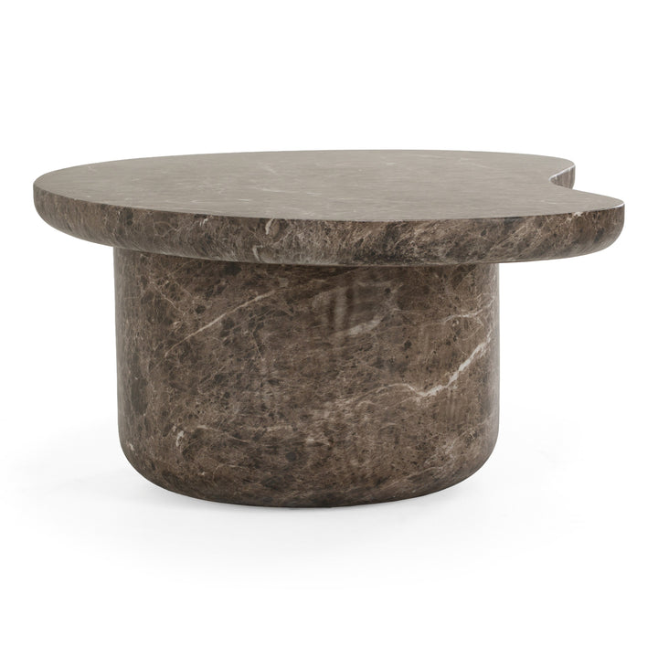Kazbek - Modern Faux Marble Concrete Coffee Table