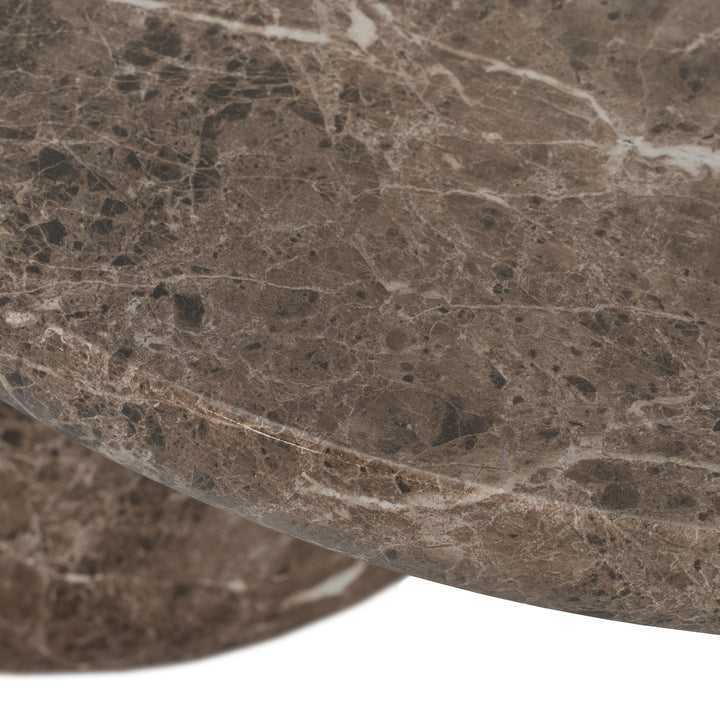 Kazbek - Modern Faux Marble Concrete Coffee Table