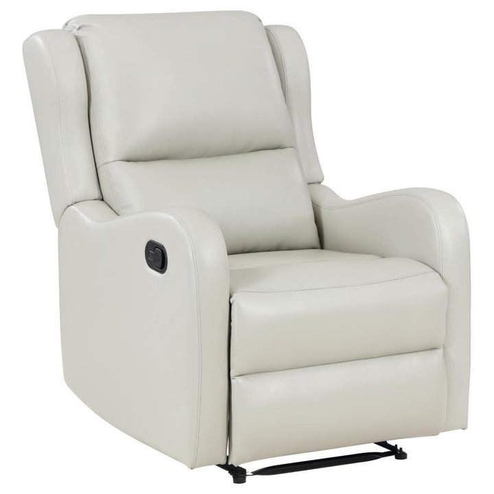 Kelsey - Upholstered English Arm Recliner Chair - Ivory Reclining Chair modern furniture Contempo Furniture