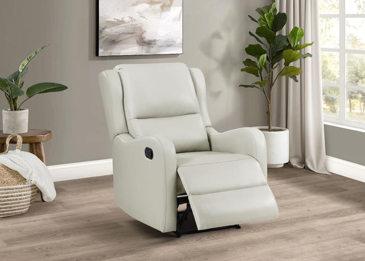 Kelsey - Upholstered English Arm Recliner Chair - Ivory Reclining Chair modern furniture Contempo Furniture