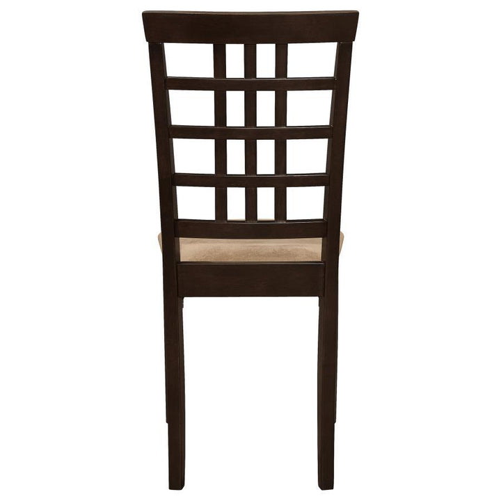 Kelso - Lattice Back Dining Side Chair (Set of 2) - Cappuccino Chair Set modern furniture Contempo Furniture