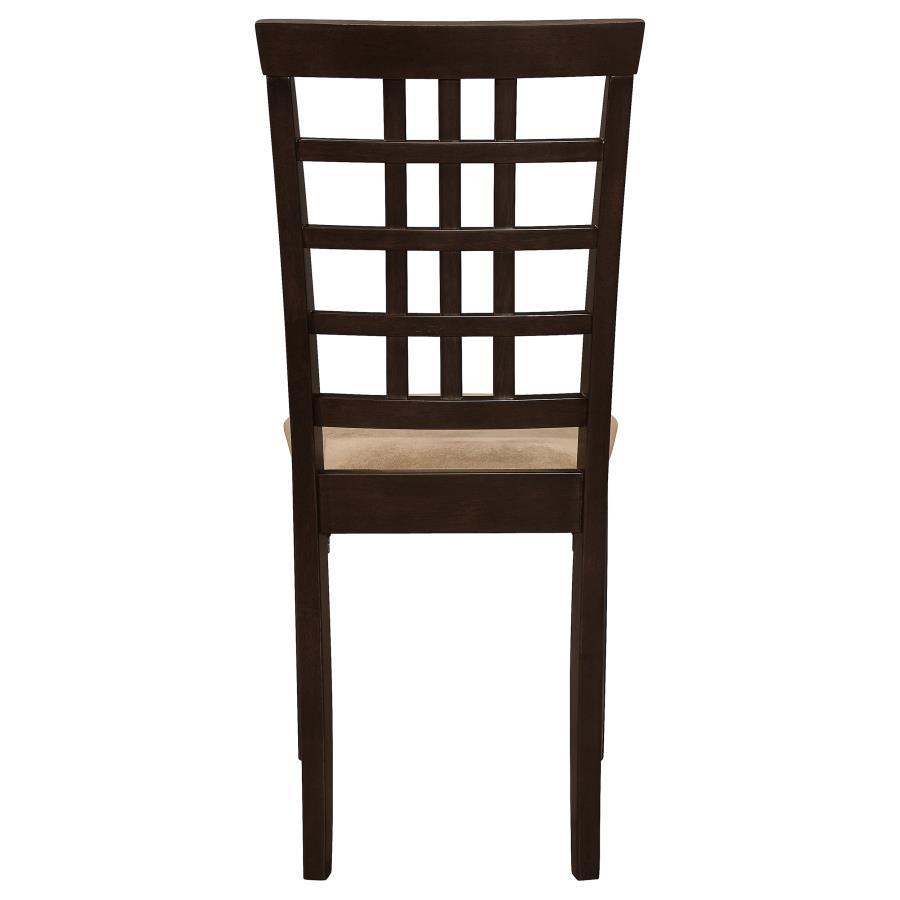 Kelso - Lattice Back Dining Side Chair (Set of 2) - Cappuccino Chair Set modern furniture Contempo Furniture
