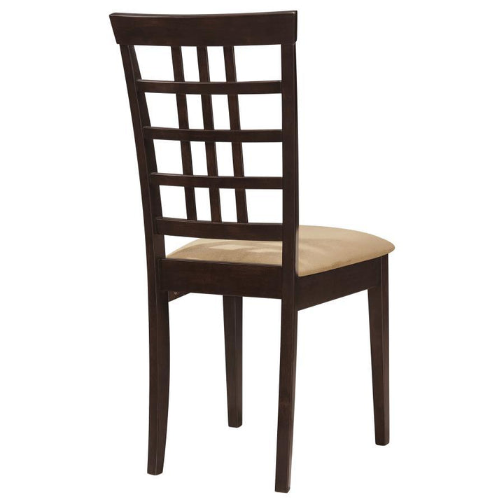 Kelso - Lattice Back Dining Side Chair (Set of 2) - Cappuccino Chair Set modern furniture Contempo Furniture