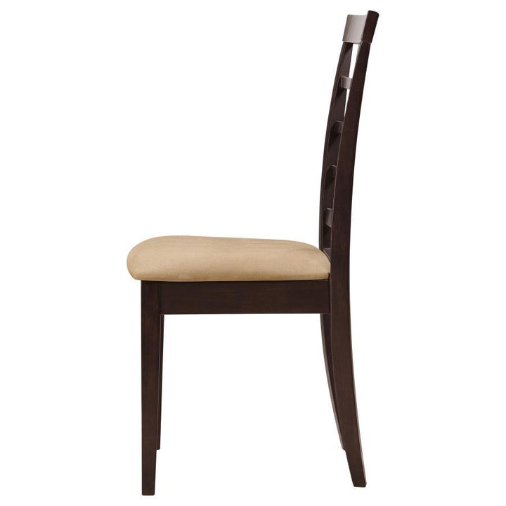 Kelso - Lattice Back Dining Side Chair (Set of 2) - Cappuccino Chair Set modern furniture Contempo Furniture