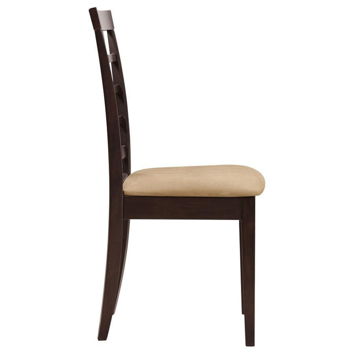 Kelso - Lattice Back Dining Side Chair (Set of 2) - Cappuccino Chair Set modern furniture Contempo Furniture