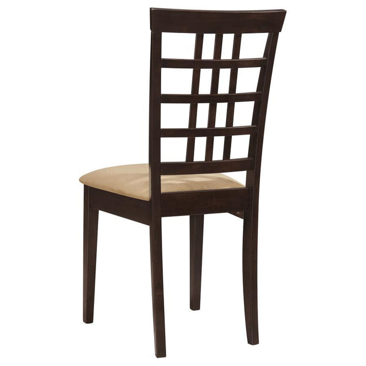Kelso - Lattice Back Dining Side Chair (Set of 2) - Cappuccino Chair Set modern furniture Contempo Furniture