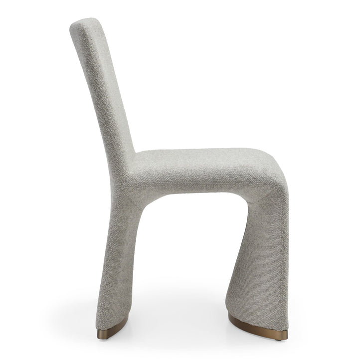 Kenda Contemporary Grey and Brushed Gold Dining Chair (Set of 2)