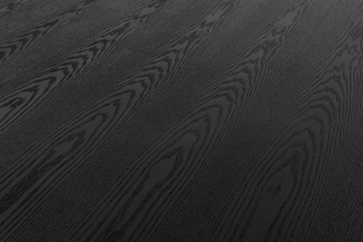Kenda - Modern Black Ash + Stainless Steel Dining Table