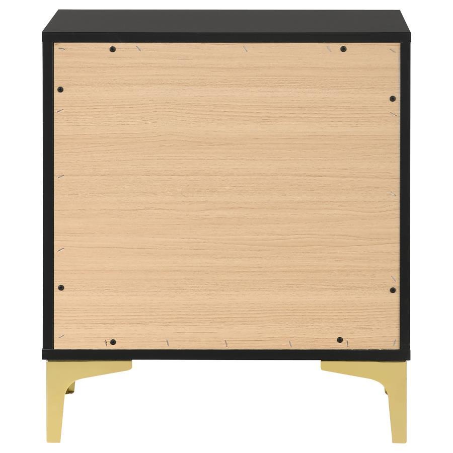 Kendall - 2 - Drawer Nightstand - Black Accent Nightstand modern furniture Contempo Furniture